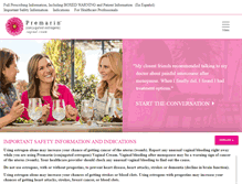 Tablet Screenshot of premarinvaginalcream.com